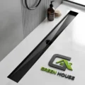 Sumidero Reversible Acero Inoxidable 8x80cm Negro mate