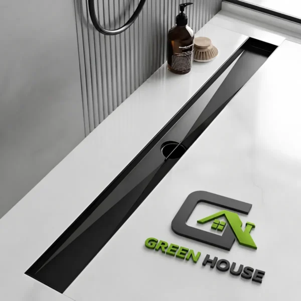 Sumidero Reversible Acero Inoxidable  8x80cm Negro mate