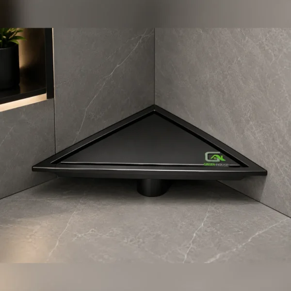 Sumidero Reversible Triangular Acero Sus 304 De 20x20x28 cm Negro