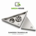 Sumidero Reversible Triangular Acero Sus 304 De 20x20x28cm Satinado