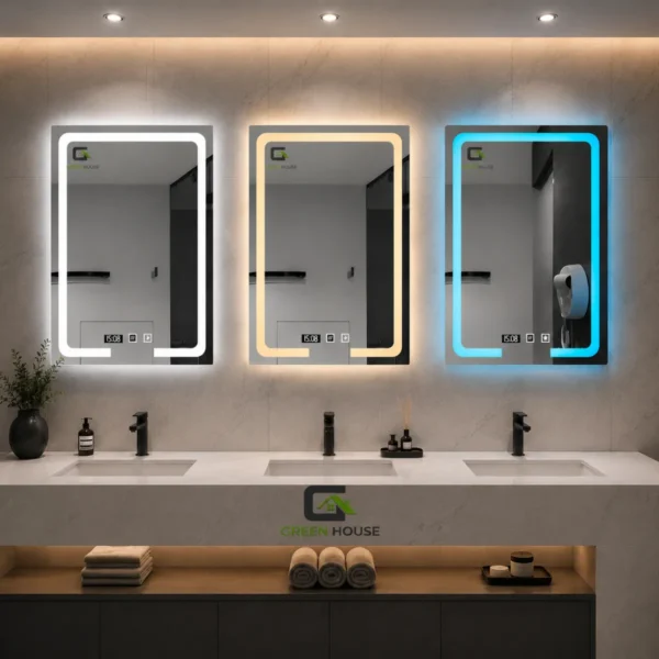 Espejo Inteligente Charlottes Led 3 Tiempos – Reloj – Antiempaño
