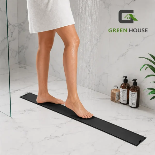 Sumidero Reversible Acero Inoxidable De 8x100cm Negro
