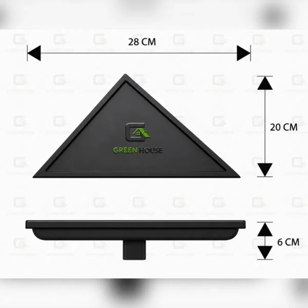 Sumidero Reversible Triangular Acero Sus 304 De 20x20x28cm Satinado