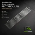Sumidero De Acero Inoxidable Rectangular 8x20cm Satinado