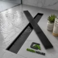 Sumidero de Acero Inoxidable Rectangular 8x60cm Negro