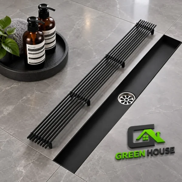 Sumidero Acero Inoxidable Rectangular 8x40cm Negro