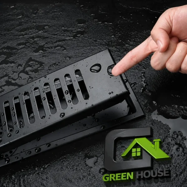 Sumidero de Acero Inoxidable Negro Rectangular 10x40cm