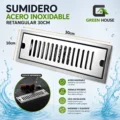 Sumidero Acero Inoxidable  Retangular 10x30cm