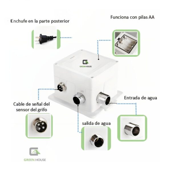 Llave Clinica Agua Fria  Griferia Con Sensor Acero Satinado