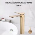 Mezcladora Dorado Mate 30cm Mod: Cisne10