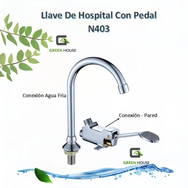 Llave De Hospital - Clinica Con Pedal N403
