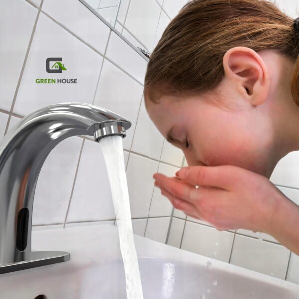 Llave Clinica Agua Fria  Griferia Con Sensor Acero Satinado