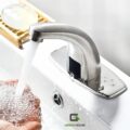 Llave Clinica Agua Fria  Griferia Con Sensor Acero Satinado