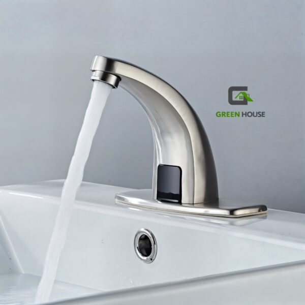 Llave Clinica Agua Fria  Griferia Con Sensor Acero Satinado