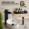 Combo Bowls Lara + Mezcladora Cascada Mp04 + Desagüe Negro