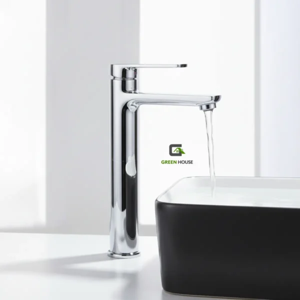 Mezcladora Cromado Monocomando Pesada 30cm Pico Largo