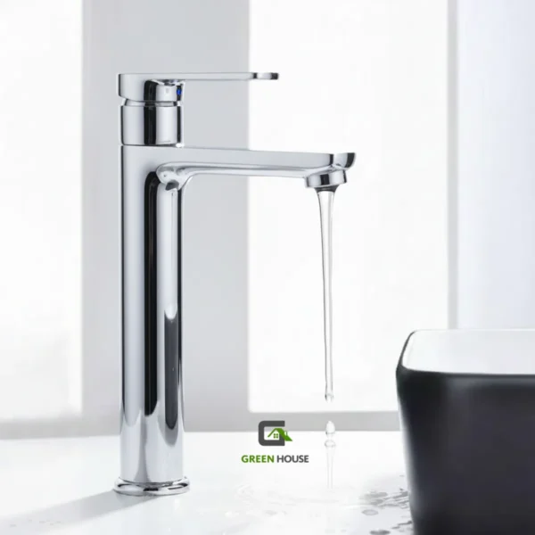 Mezcladora Cromado Monocomando Pesada 30cm Pico Largo