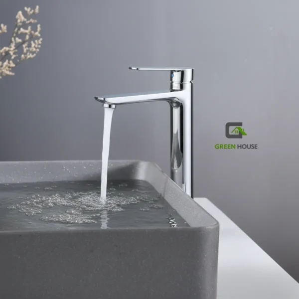 Mezcladora Cromado Monocomando Pesada 30cm Pico Largo