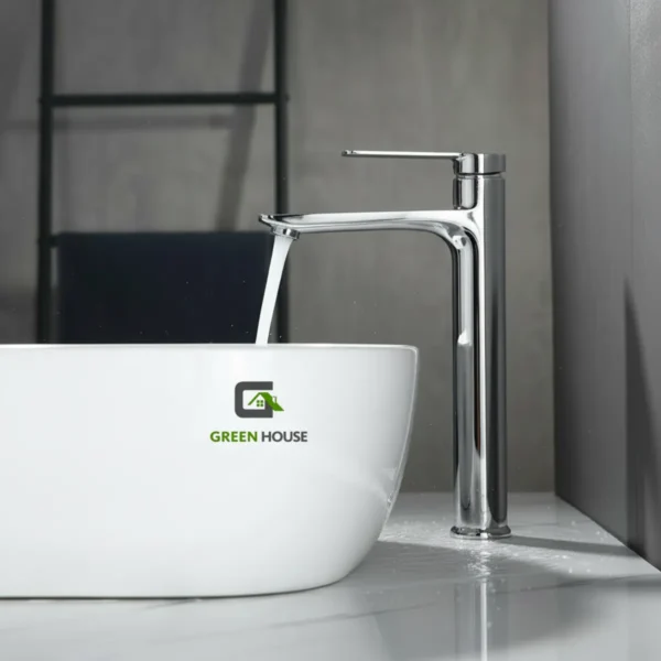 Mezcladora Cromado Monocomando Pesada 30cm Pico Largo