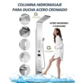 Columna De Ducha Hidromasaje Cromado Brillante  Acero Inoxidable