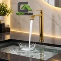 Grifería Dorado Brillante 30cm Caída Cascada Agua Fría