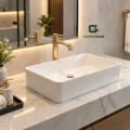 Grifería Dorado Brillante 30cm Caída Cascada Agua Fría