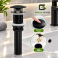 Grifera Negro Acero Inoxidable Pesado Pico Giratorio 360° De 20cm