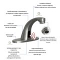 Llave Clinica Agua Fria  Griferia Con Sensor Acero Satinado