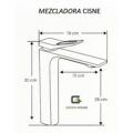 Mezcladora Dorado Mate 30cm Mod: Cisne10