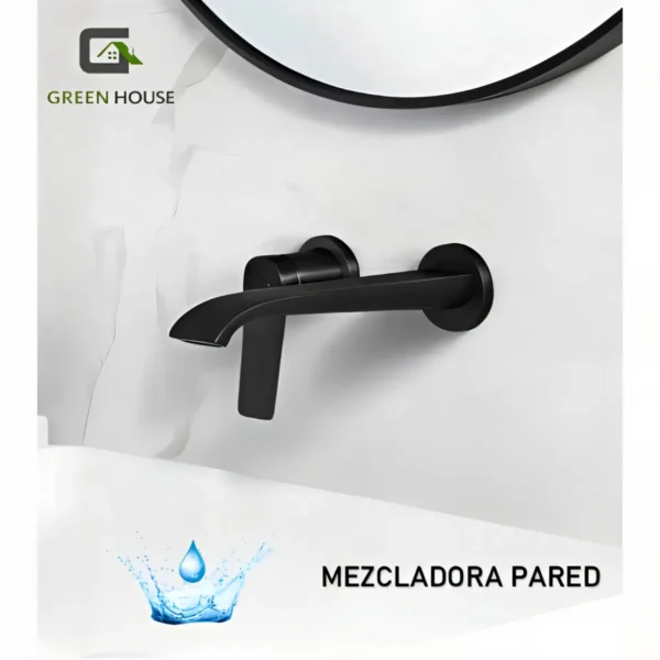 Mezcladora Pared Negro Monocomando Mp12