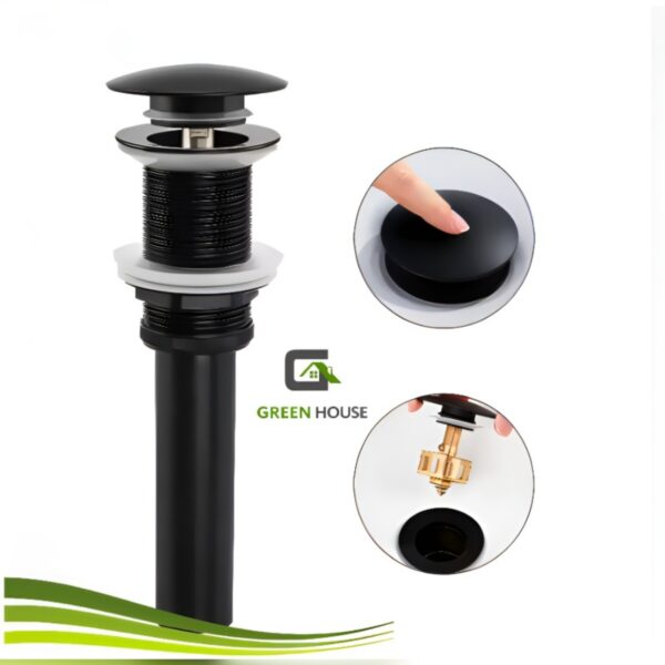 Grifera negro acero inoxidable pesado pico giratorio 360° de 20cm  