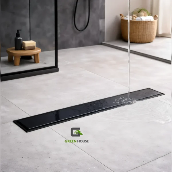 Sumidero De Acero Sus 304 Rectangular 10x70cm Negro