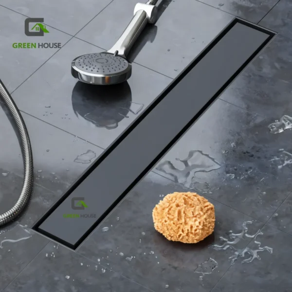 Sumidero De Acero Sus 304 Rectangular 10x70cm Negro