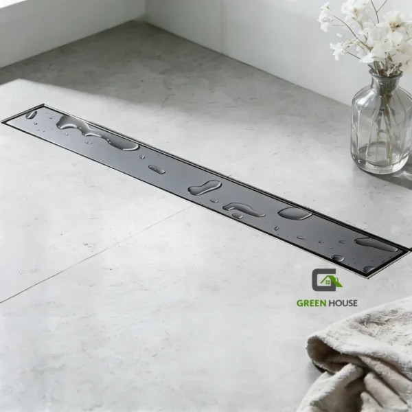 Sumidero De Acero Sus 304 Rectangular 10x70cm Negro