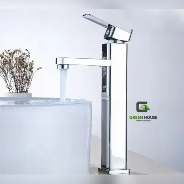 Combo G2 Lavatorio Alanna Blanco + Mezcladora Cuadrado Cromado