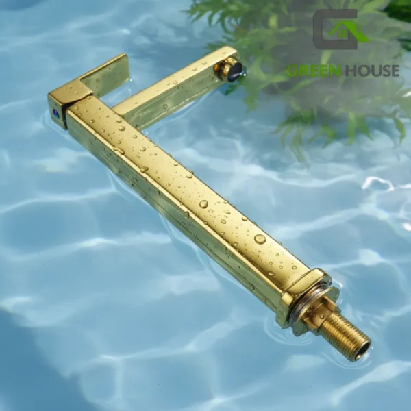 Griferia Lavatorio Dorado Brillante 30cm