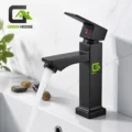 Griferia Acero Inoxidable 20cm Negro Agua Fría + Desagüe + Tubo Abasto