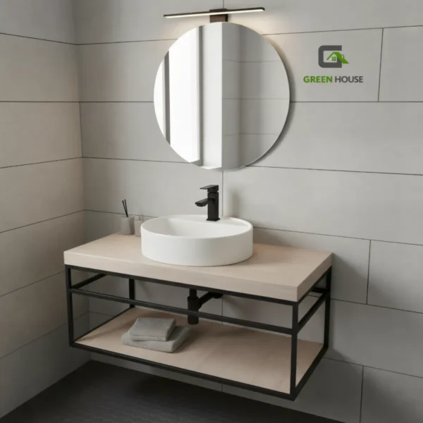 Griferia Acero 20cm Negro Agua Fría + Desagüe (copia)