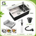 Combo Lavadero De Cocina Modelo Pozón 81x48x22cm Acero + Mezcladora