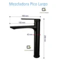 Mezcladora Monocomando Pesada 30cm Pico Largo