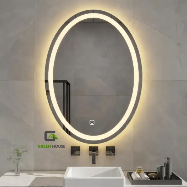 Espejo Led Touch Mod Berlin Ovalado De 60x80cm