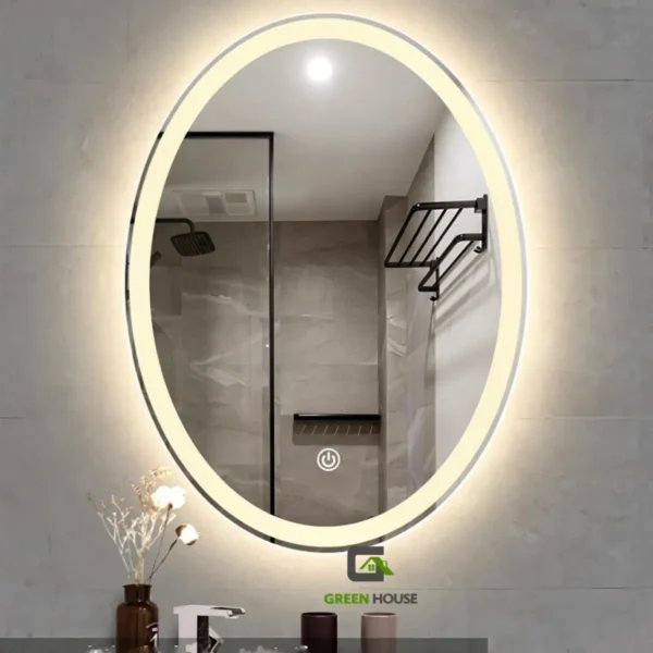 Espejo Led Touch Mod Berlin Ovalado De 60x80cm