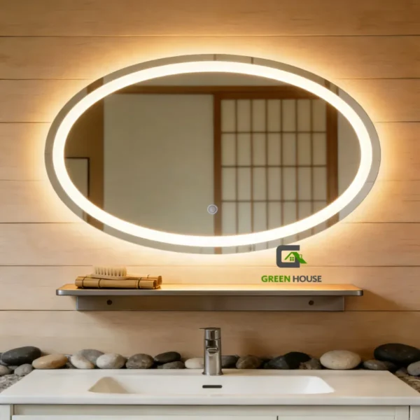 Espejo Led Touch Mod Berlin Ovalado De 60x80cm