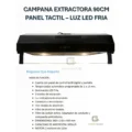 Campana Extractora 90cm Panel Tactil – Illuminacion Led Fria