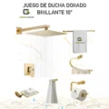 Juego De Ducha Acero 10 Pulgadas + Mezcladora +Kit De Baño Acero