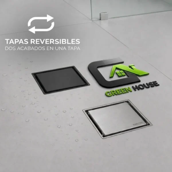 Sumidero Reversible Acero Inoxidable De 10cm Pack De 2 Unidades