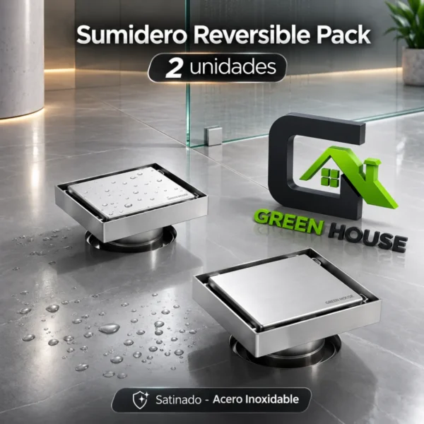 Sumidero Reversible Acero Inoxidable De 10cm Pack De 2 Unidades