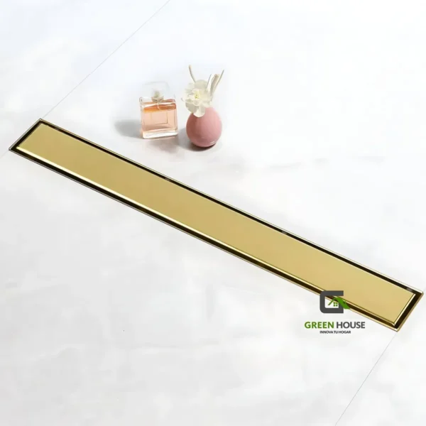 SUMIDERO REVERSIBLE DORADO MATE 8x40cm ANTIOLOR ACERO