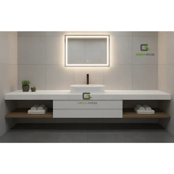 Combo G1 Lavatorio Alana Blanco + Mezcladora Monomando Negro