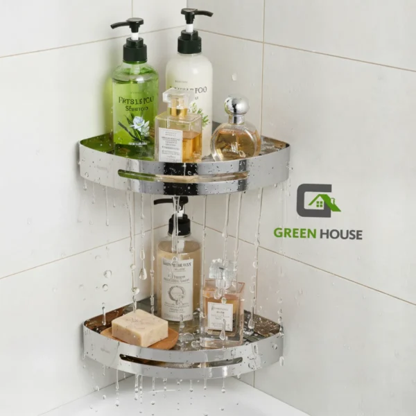 Esquinero Organizador Ducha- Cocina Acero Inoxidable Satinado Pack 2 Unidades